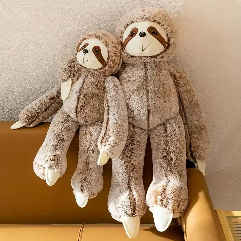 Sloth Stuffed Animals Brown Sloth Doll Kawaii Plush For Toddler Soft Cute Fluffy Plush Toys For Valentine's Day, Easter Gifts Em