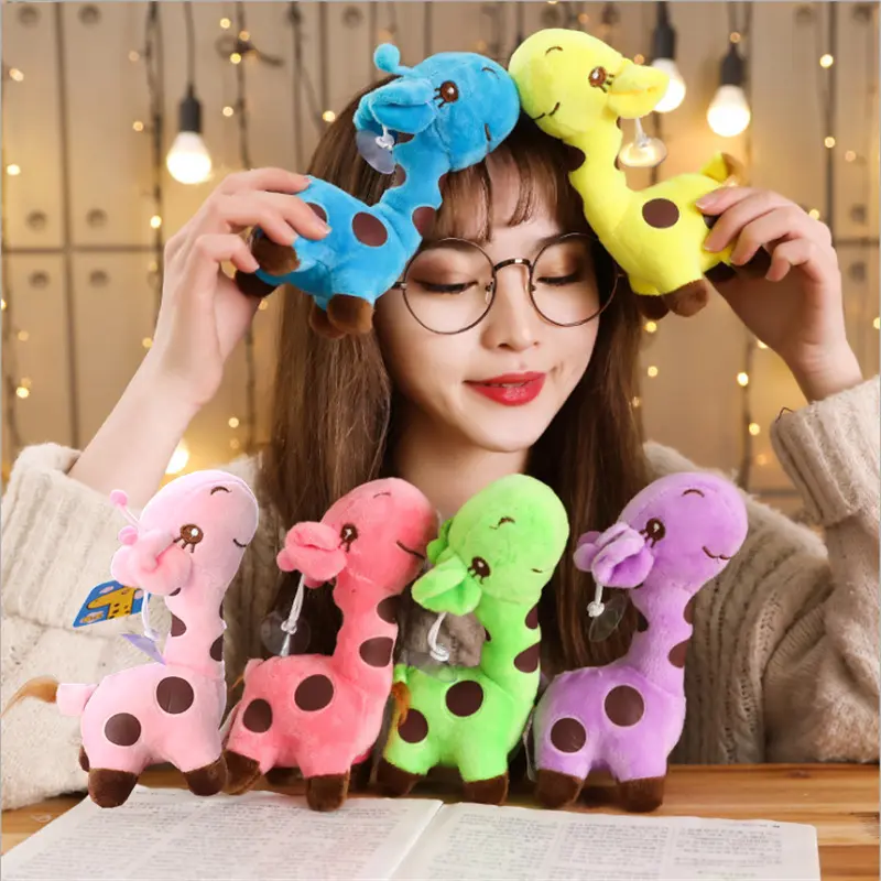 18/25cm Colorful Giraffe Plush Toys Pendant Soft Stuffed Cartoon Animals Doll Baby Kids Toys Christmas Birthday Gifts
