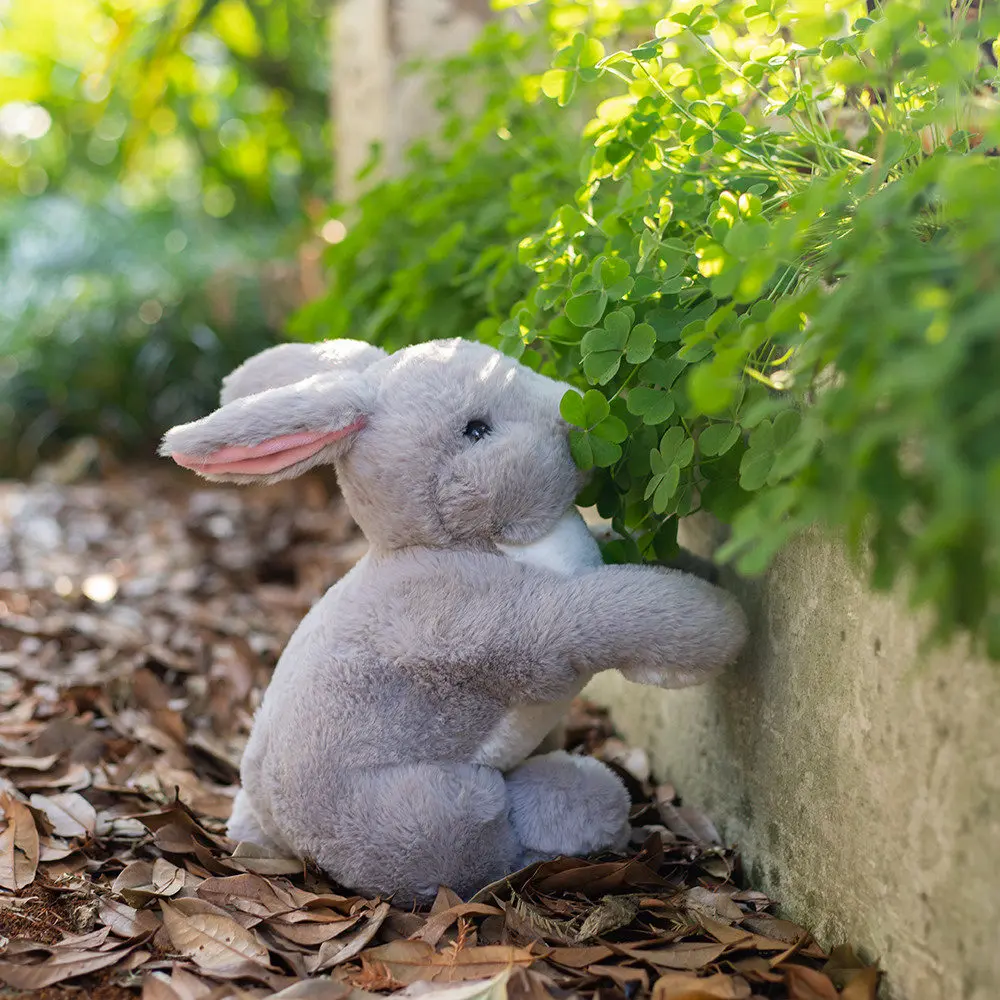 30-50cm Realistic Furry Rabbit Plush Toy Lifelike Animal Bunny Cute Baby Doll Simulation Model Birthday Gift Kawaii Room Decor