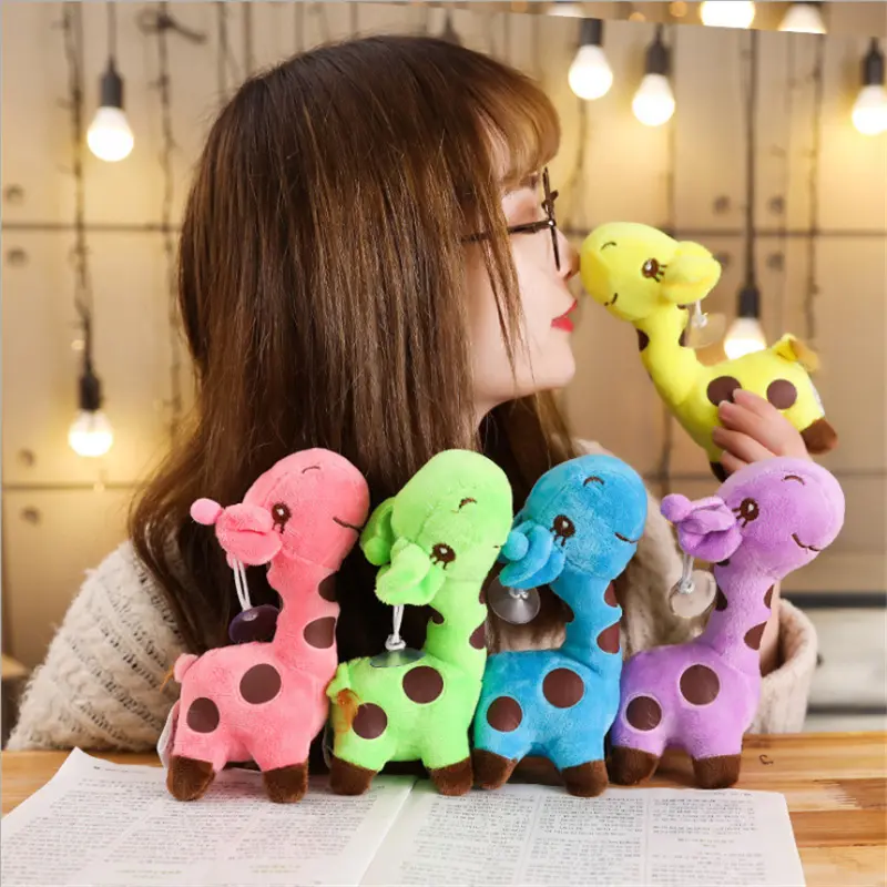 18/25cm Colorful Giraffe Plush Toys Pendant Soft Stuffed Cartoon Animals Doll Baby Kids Toys Christmas Birthday Gifts