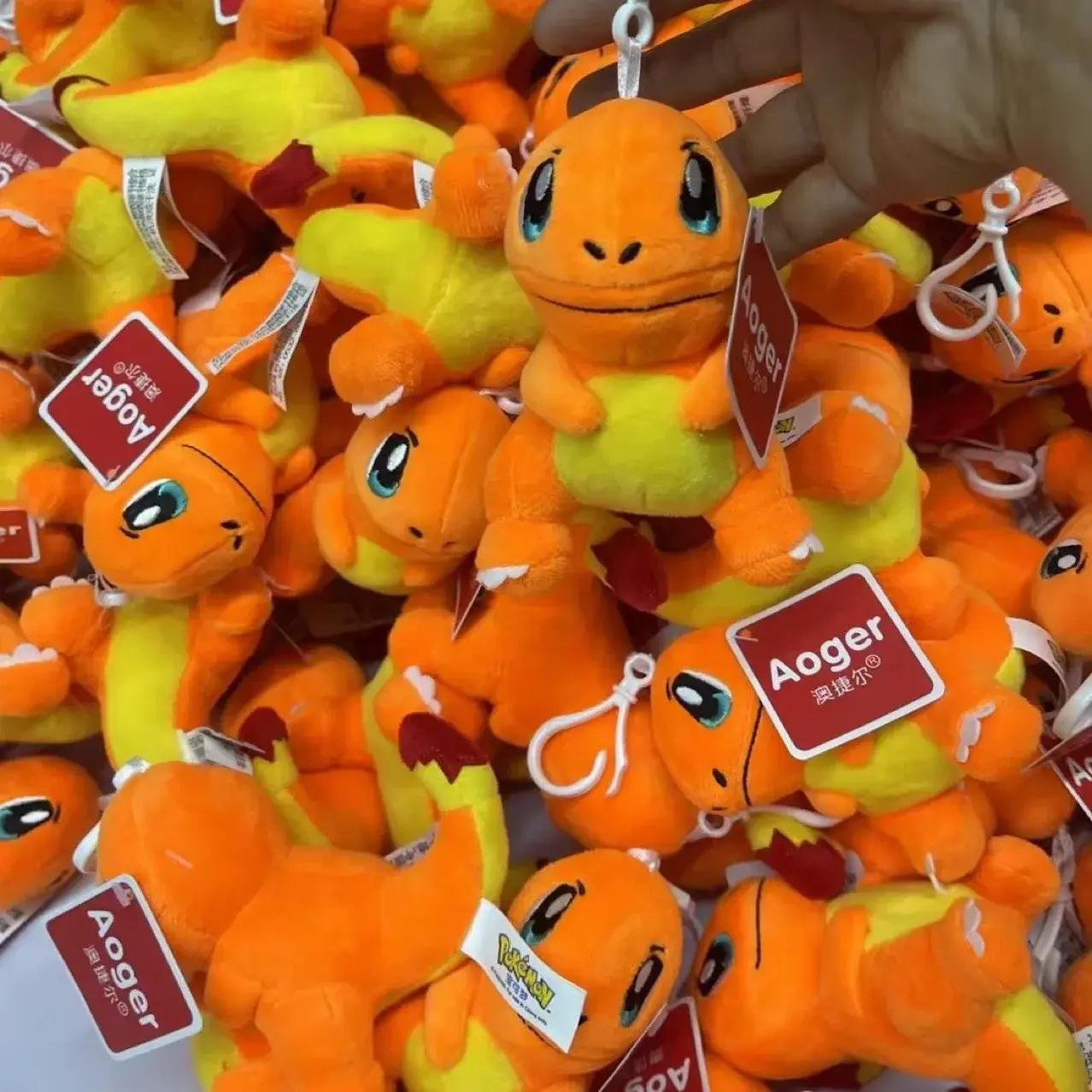 10PC/lot Pokemon Squirtles Charmanders  Bulbasaurs Plush Doll 12cm Pendant Stuffed Pendant Keychain Plush Gift Toy