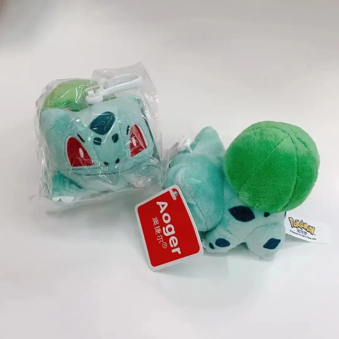 10PC/lot Pokemon Squirtles Charmanders  Bulbasaurs Plush Doll 12cm Pendant Stuffed Pendant Keychain Plush Gift Toy