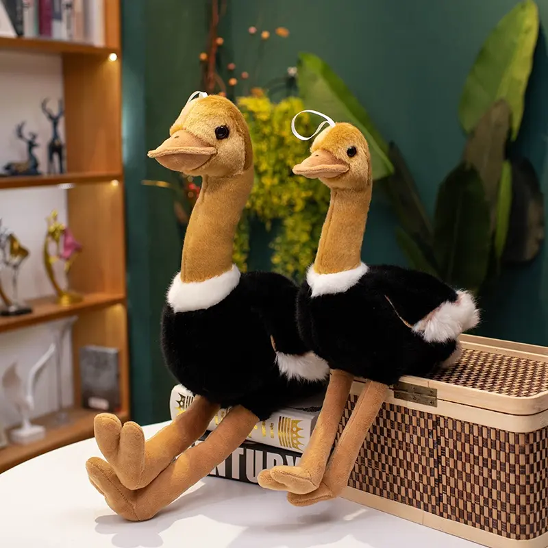 40/50CM Simulated Bird Plush Toys Lifelike Ostrich Stuffed Wild Animal Doll Cute Home Ornament Nice Birthday Gift