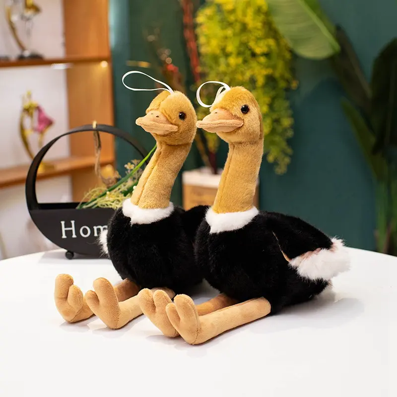 40/50CM Simulated Bird Plush Toys Lifelike Ostrich Stuffed Wild Animal Doll Cute Home Ornament Nice Birthday Gift