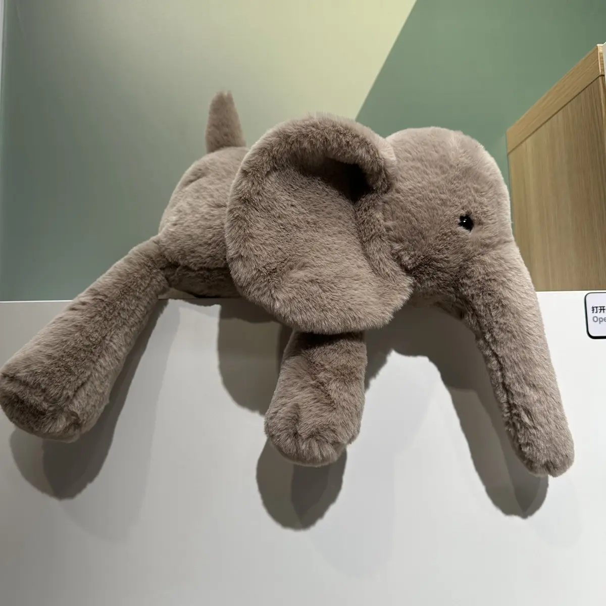 Fluffy Cute Nordic Style Plush Elephant Toy Lovely Lying Elephant Appease Toy Stuffed Soft for Girls Xmas Gift