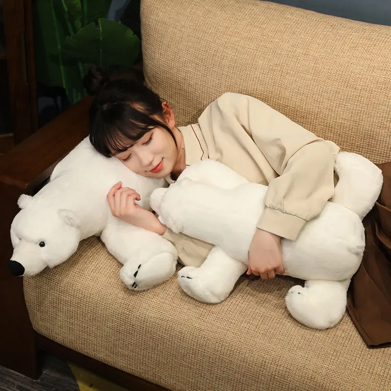 Hot Sale Lovely  Simulation White Polar Bear Plush Toys Cute Soft Stuffed Animal Plush Bear Dolls Kids Birthday Gift