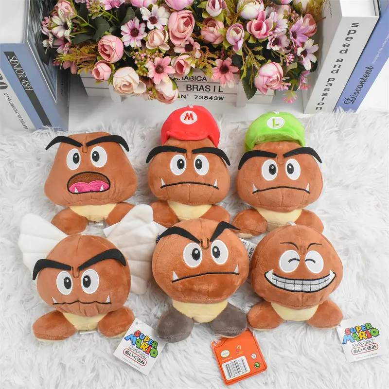 New Mario Goombella Yoshi Kid Koops Plush Toys Cute  Anime Koopa Troopa Goomba Stuffed Animals Peluche Dolls Birthday Gifts Kids