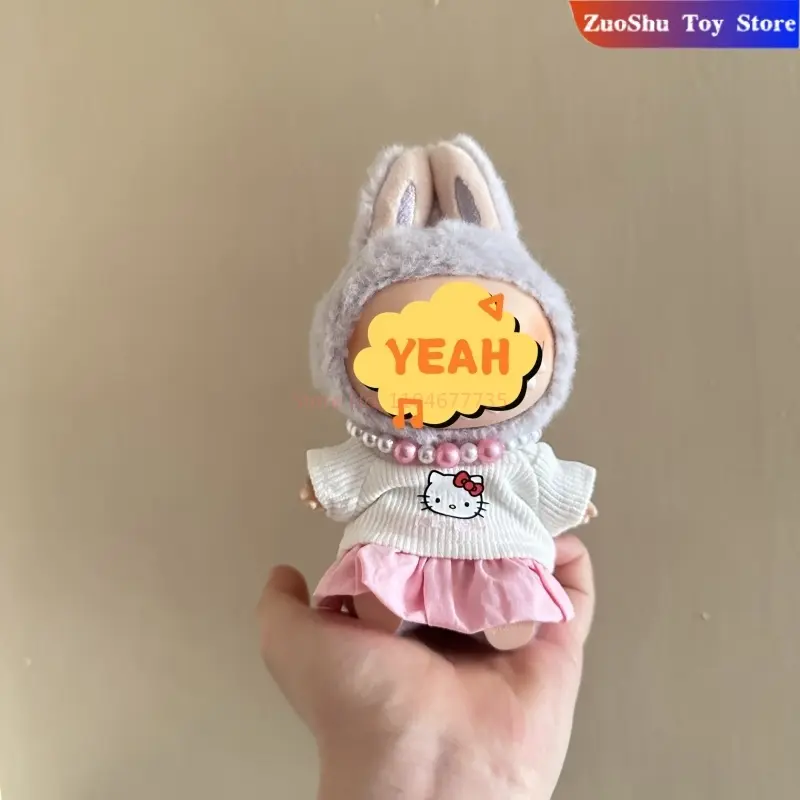 The Monsters Lbb Doll Clothes Macaron 15/17cm Baby Clothes Hello Kitty Set Kawaii V1 V2 V3 Doll Clothes Accessories No Dolls