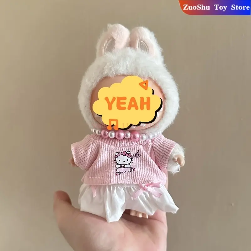 The Monsters Lbb Doll Clothes Macaron 15/17cm Baby Clothes Hello Kitty Set Kawaii V1 V2 V3 Doll Clothes Accessories No Dolls