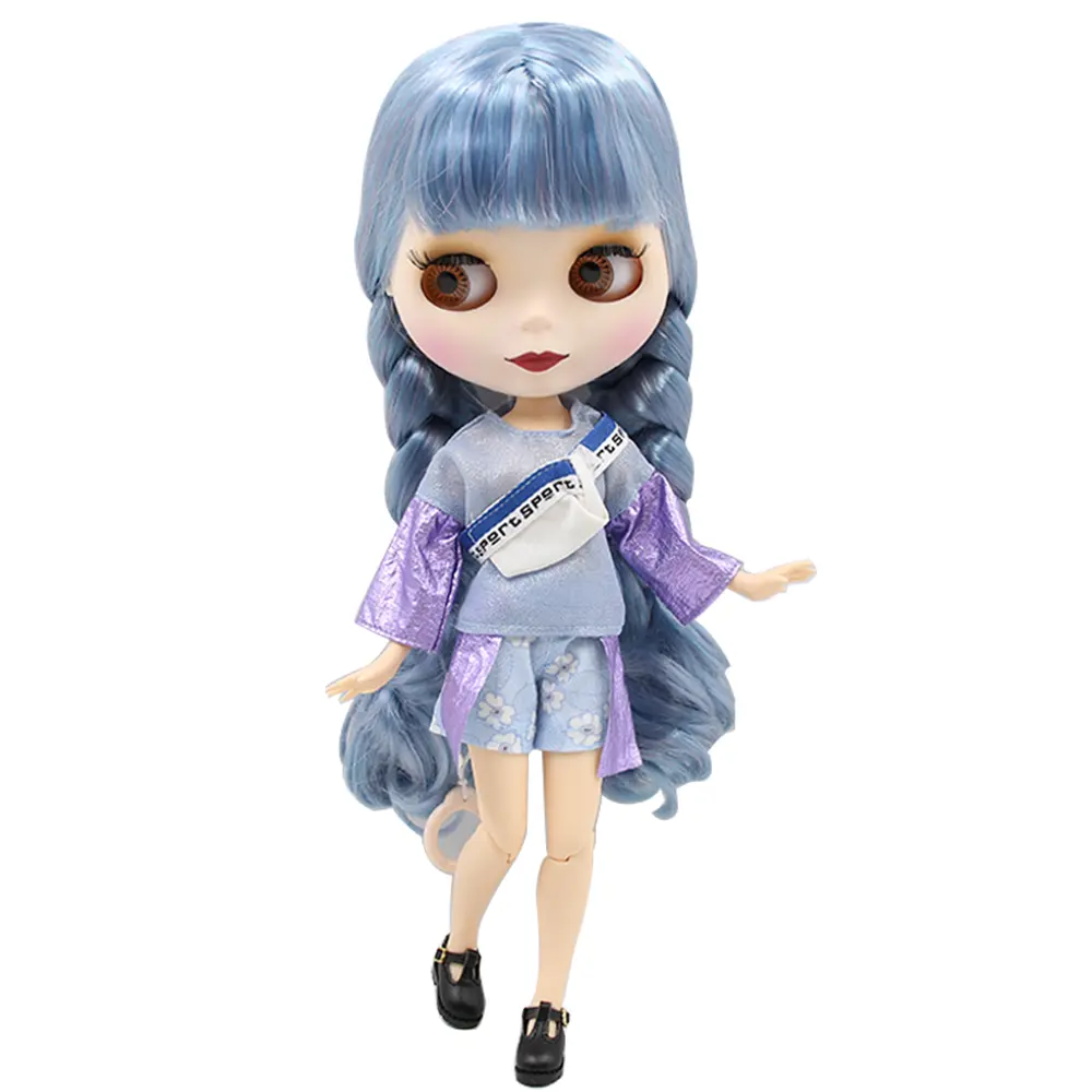 ICY DBS Blyth doll 1/6 joint body BJD toy white shiny face black frosted face with extra hands AB and panel DIY doll girl