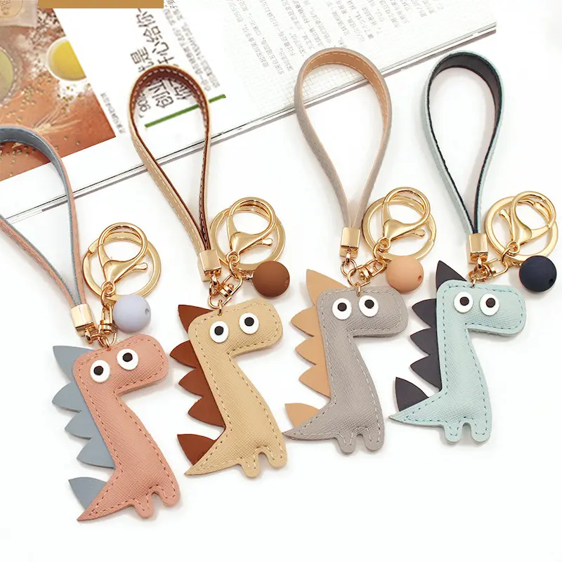 Cute Cartoon Animal Plush Toy Keychain Backpack Bag Keychain Bear Elephant Raccoon Monkey Shark Dinosaur Lion Omelette Cute Gift
