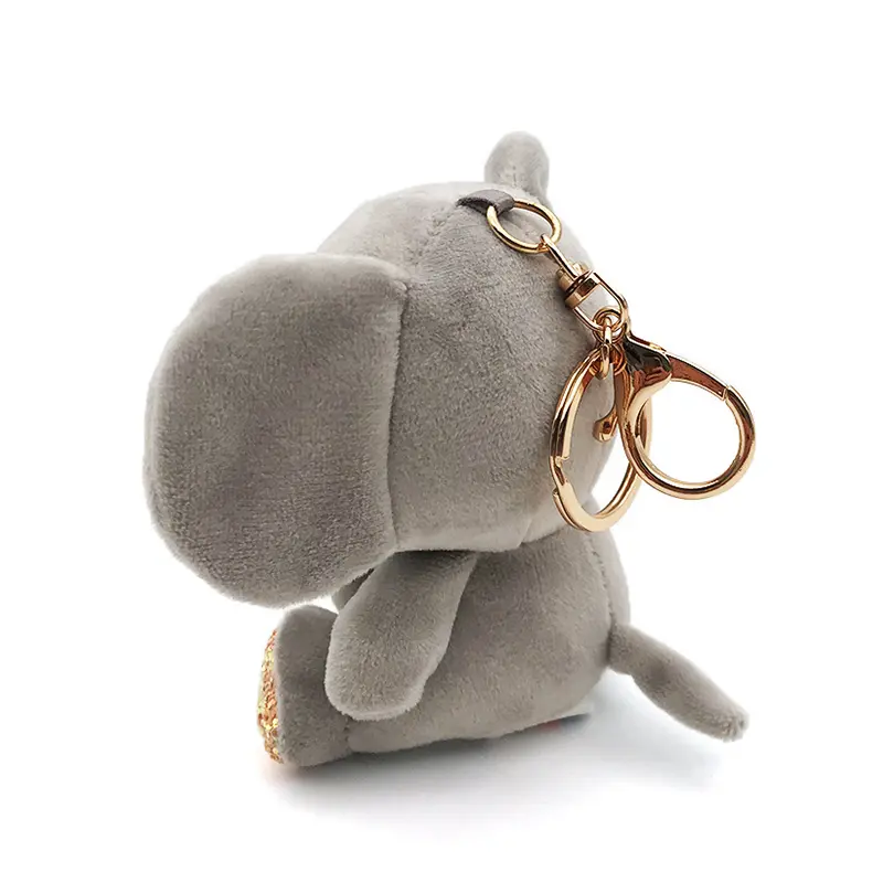 Cute Cartoon Animal Plush Toy Keychain Backpack Bag Keychain Bear Elephant Raccoon Monkey Shark Dinosaur Lion Omelette Cute Gift