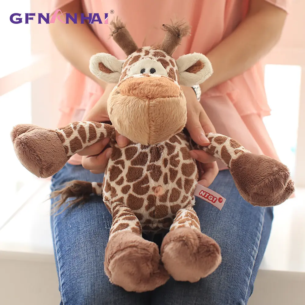 1pc 25cm Cute Forest Animal Giraffe Plush toy Stuffed Soft Baby Finger Giraffe Dolls Lovely Toys for Children Birthday Gift