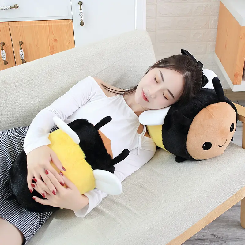 fuzzy bumblebee ladybug stuffed insect plush toy bee ladybird soft doll kids toys birthday Christmas gift for child