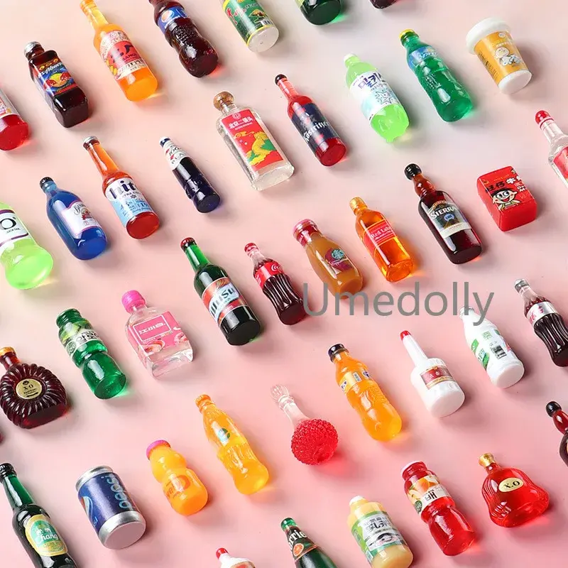 1:6 Scale Miniature Dollhouse Supermarket Food Snacks Mini Cake Wine Drink for Blyth OB11 BJD Doll Accessories Kids Gift