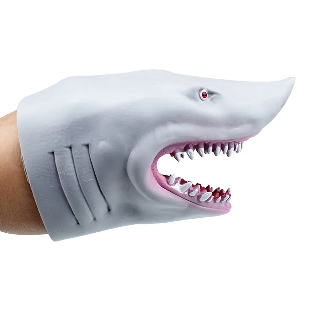 New Shark Hand puppets hand for Story TPR Animal Head Gloves Kids Toys Gift Marionetas muppets Shark puppet
