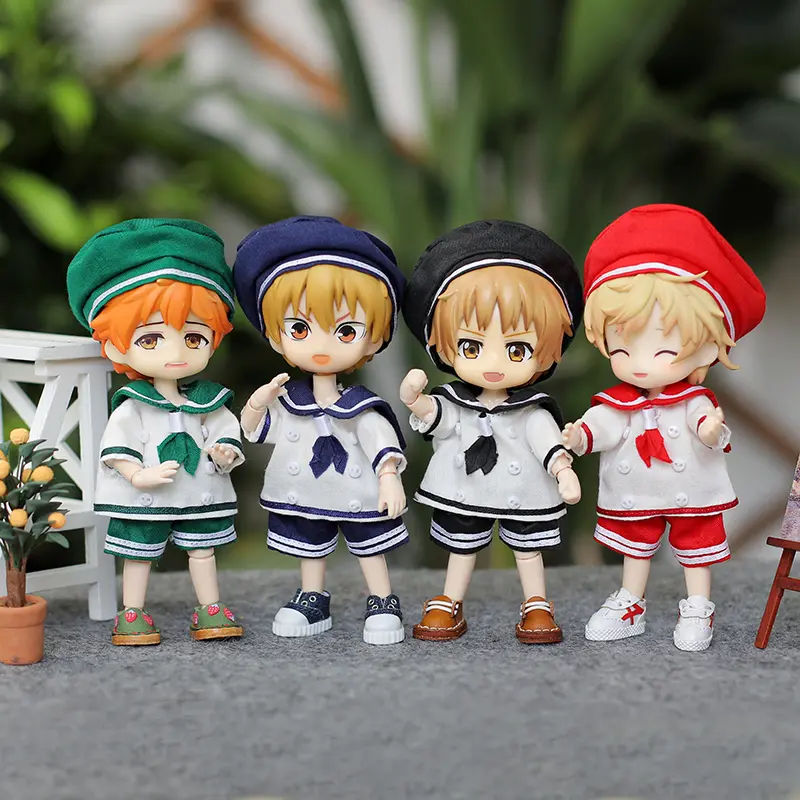 Ob11 Doll Clothing Accessories Molly Multi-color Sailor Suit School Uniform Suit Round GSC Adhesive, Obitsu11, Bjd Molly, 1/12bj