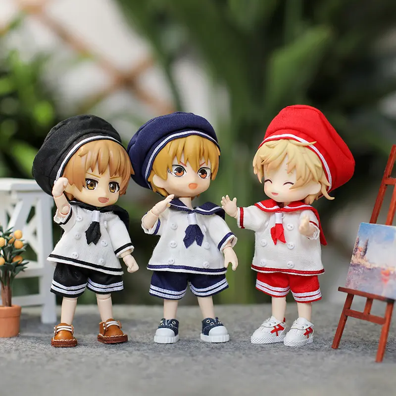 Ob11 Doll Clothing Accessories Molly Multi-color Sailor Suit School Uniform Suit Round GSC Adhesive, Obitsu11, Bjd Molly, 1/12bj