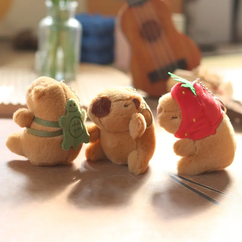 1/2/4/6PCSPP Cotton Net Red Lovely Cute Cute Capybara Water Dolphin Pendant Plush Toy Doll Bag Charm Keychain Doll Doll Dolls