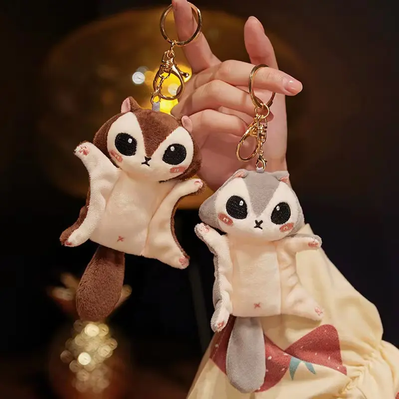 Cute Kawaii Flying Squirrel Plush Pendant Plush Toy Bag Accessories Keychain Pendant Bag Car Pendant Children's Gift