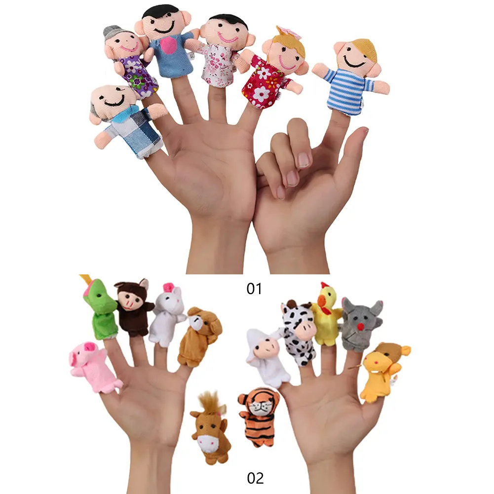 Finger Puppets Plush Finger Puppets PP Cotton Finger Puppets Toy Educational Easter Basket Stuffers for Birthday Easter Gifts