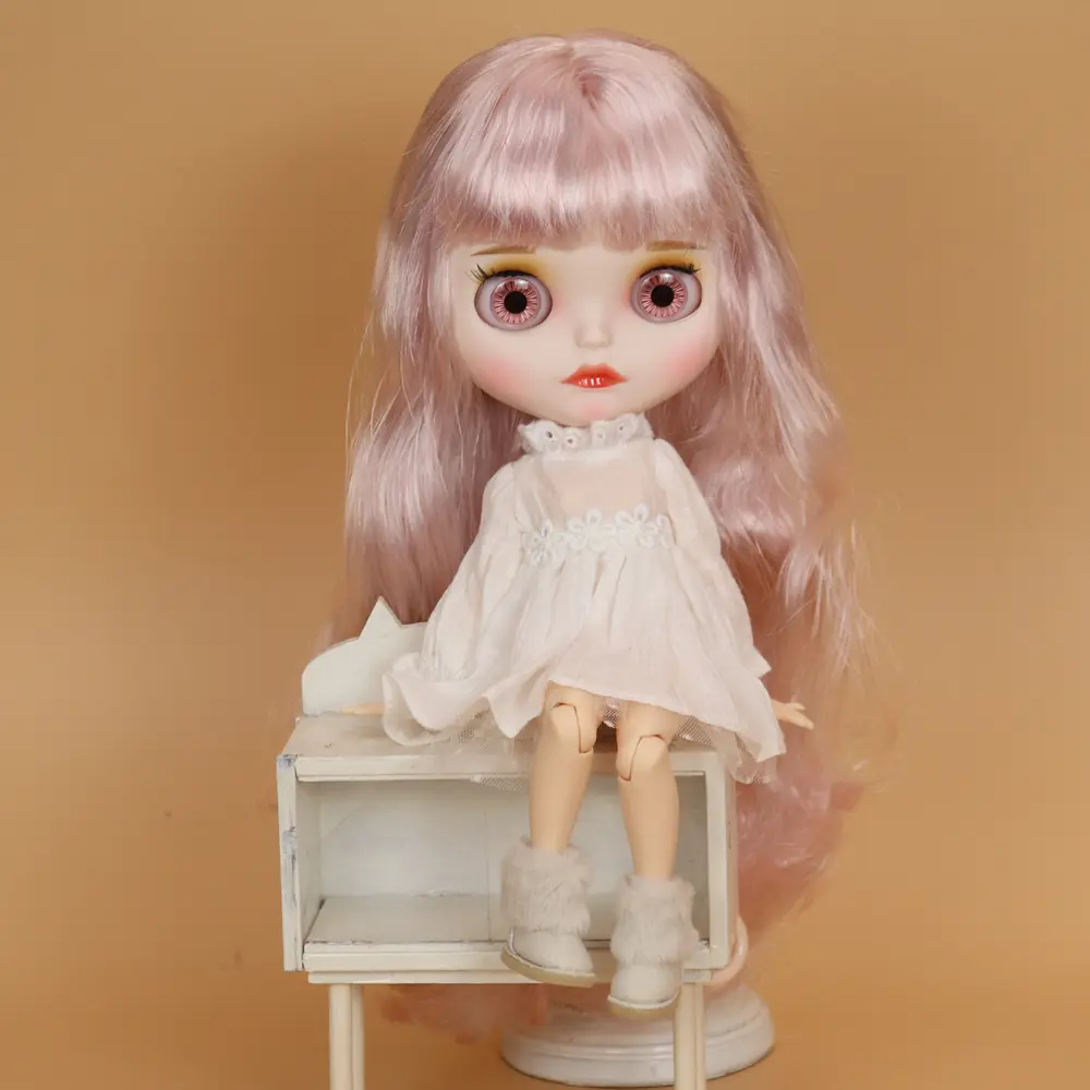 DBS 1/6 blyth DollS Accessoriess Winter Plush Tall Snow Flat Boots Suit Ob24 Anime Girl