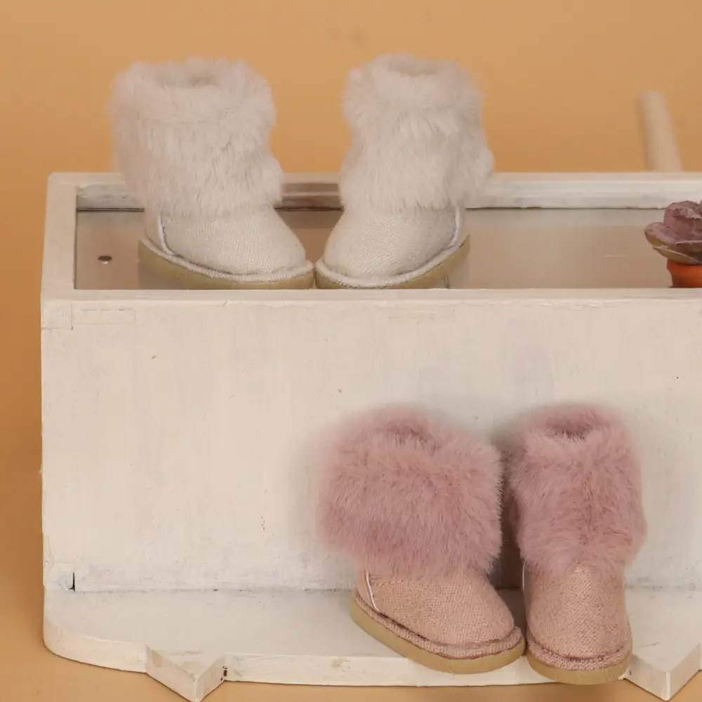 DBS 1/6 blyth DollS Accessoriess Winter Plush Tall Snow Flat Boots Suit Ob24 Anime Girl