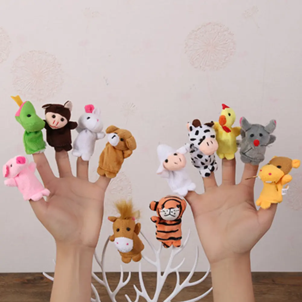 Finger Puppets Plush Finger Puppets PP Cotton Finger Puppets Toy Educational Easter Basket Stuffers for Birthday Easter Gifts