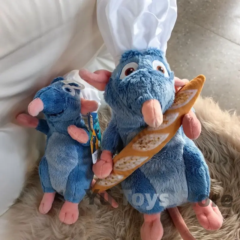 2025 30cm Disney Mouse Ratatouille Remy Plush Kawaii Bread Hat Anime Plushie Stuffed Animals Lovely Room Decor Boy Dolls Gifts