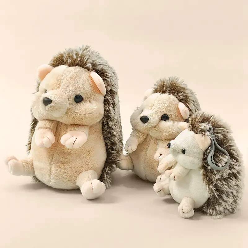 13/17/22cm Lifelike Hedgehog Plush Toys 11cm Hedgehog Pendant Keychian Soft Animal Hedgehog Stuffed Toy Kid Birthday Gift