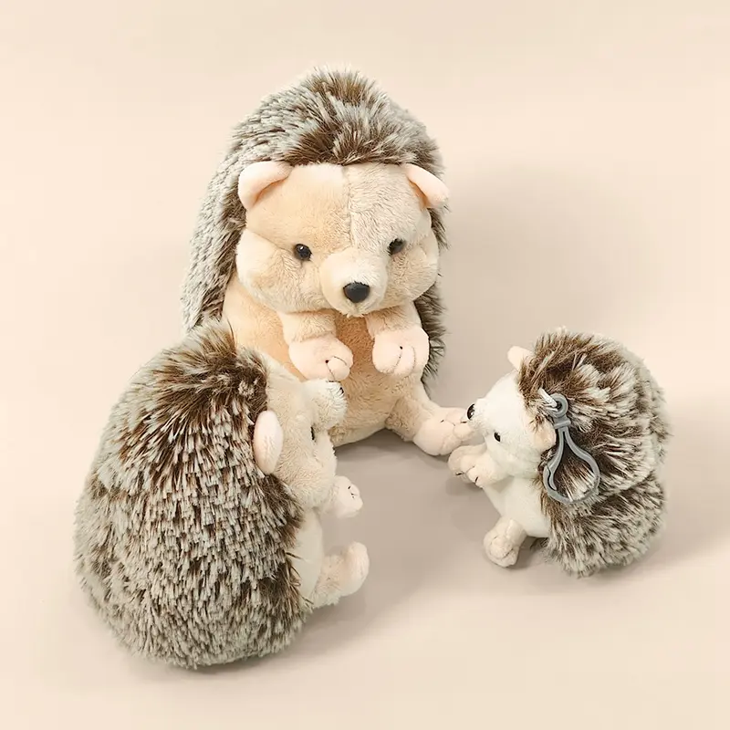 13/17/22cm Lifelike Hedgehog Plush Toys 11cm Hedgehog Pendant Keychian Soft Animal Hedgehog Stuffed Toy Kid Birthday Gift