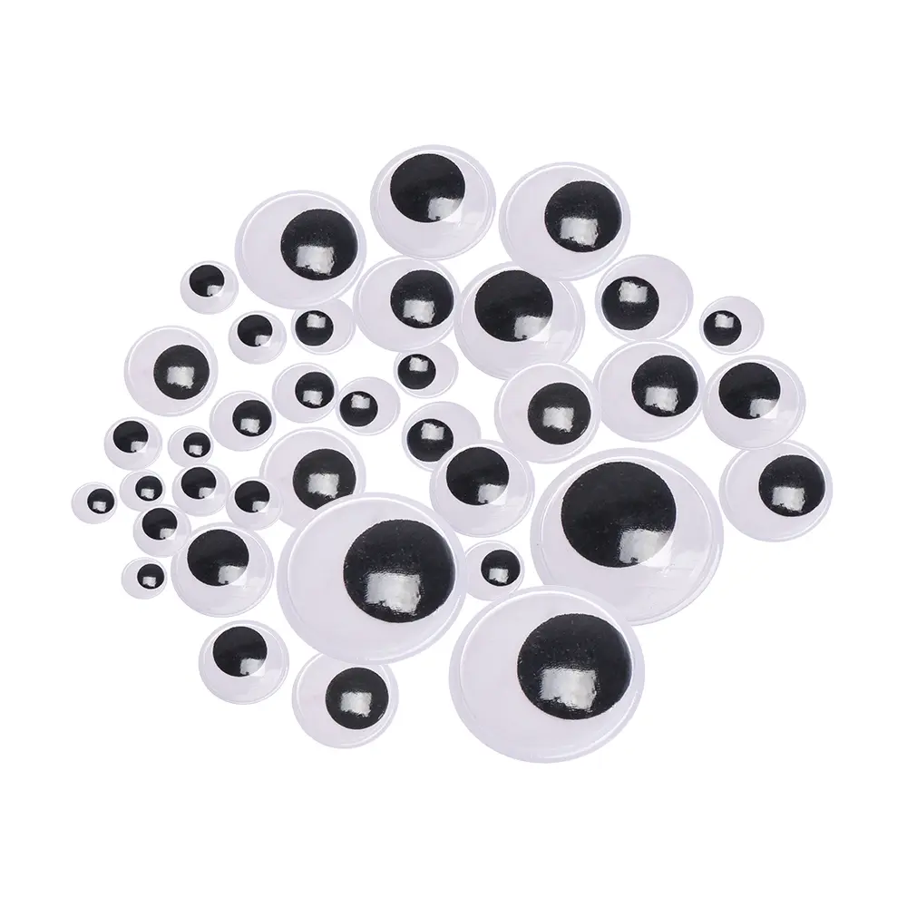 100PCS Black With White Doll Eyes Puppet Making Dinosaur Stuffed Toys Eyes Not Self-adhesive DIY Creative Gift Craft Accessories