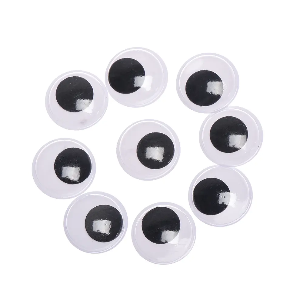 100PCS Black With White Doll Eyes Puppet Making Dinosaur Stuffed Toys Eyes Not Self-adhesive DIY Creative Gift Craft Accessories