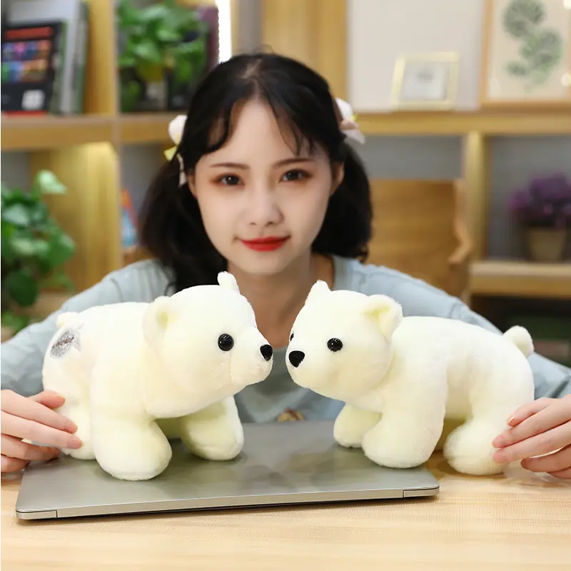 24/28cm Cute Sea World Animal White Sea Lion Seals Plush Doll Cute Cartoon Polar Bear Panda Stuffed Toy For Children Kids Girls
