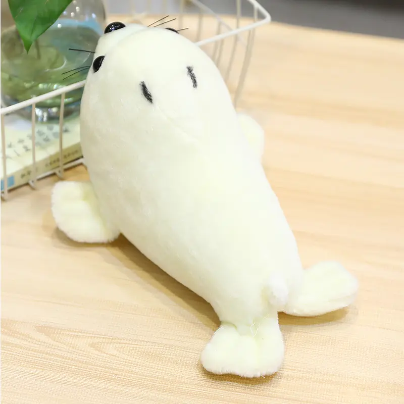 24/28cm Cute Sea World Animal White Sea Lion Seals Plush Doll Cute Cartoon Polar Bear Panda Stuffed Toy For Children Kids Girls