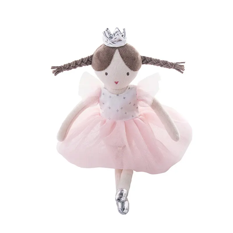 34cm Pink Ballet Girl Doll with Princess Crown High Quality Stuffed Toy for Babies and Children Companion Sleeping Mate  Color
