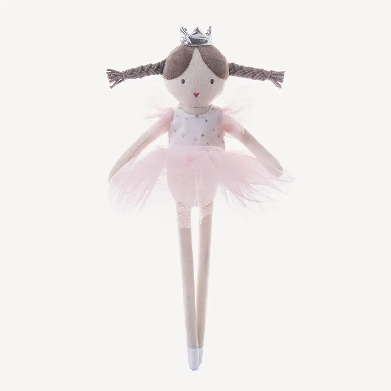 34cm Pink Ballet Girl Doll with Princess Crown High Quality Stuffed Toy for Babies and Children Companion Sleeping Mate  Color