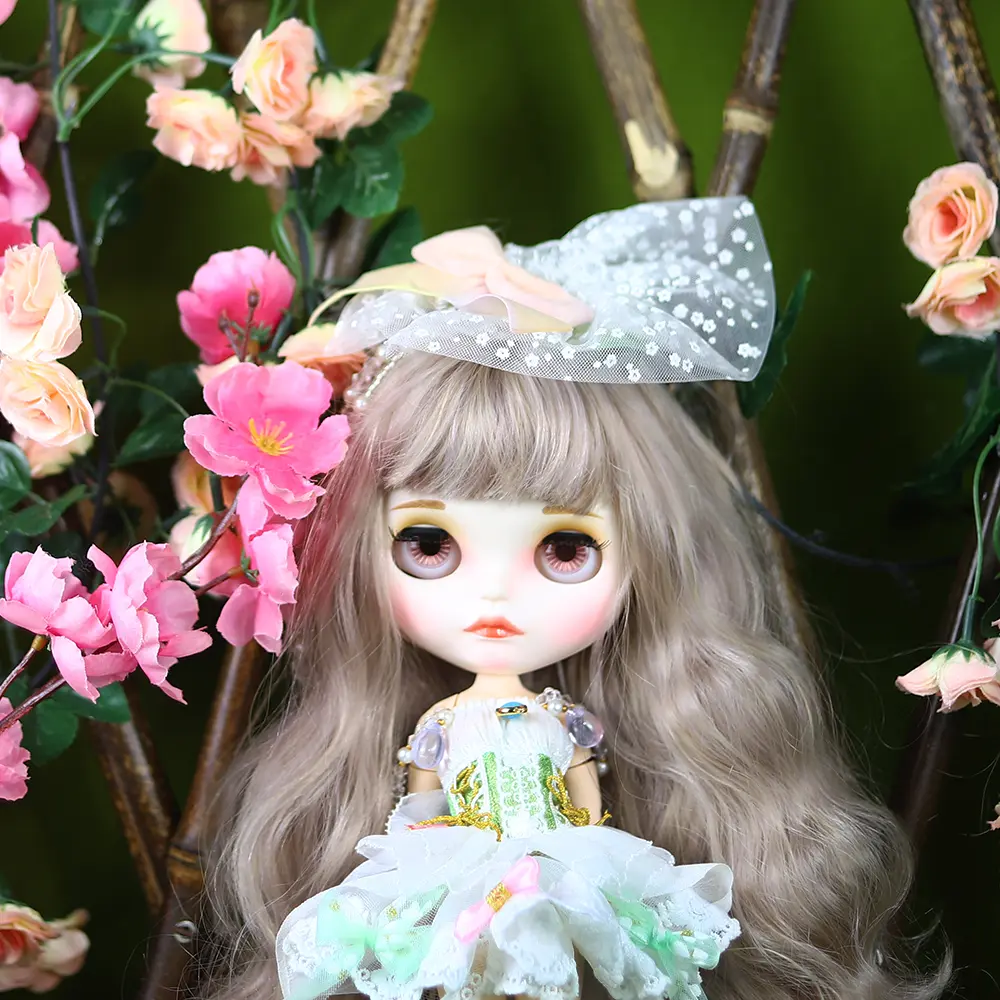 ICY DBS Blyth Doll 1/6 BJD Purple Mixed Hair Green Waist Women's Set Doll Nude
