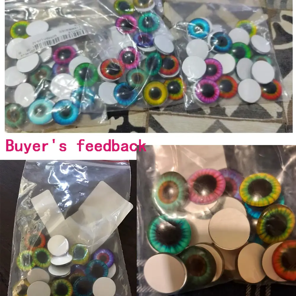 10pairs 6-20mm Safety Glitter Crystal Eyes Glass Patch Crafts Bear Animal DIY Dolls Puppet Accessories Stuffed Toys Parts Eyes