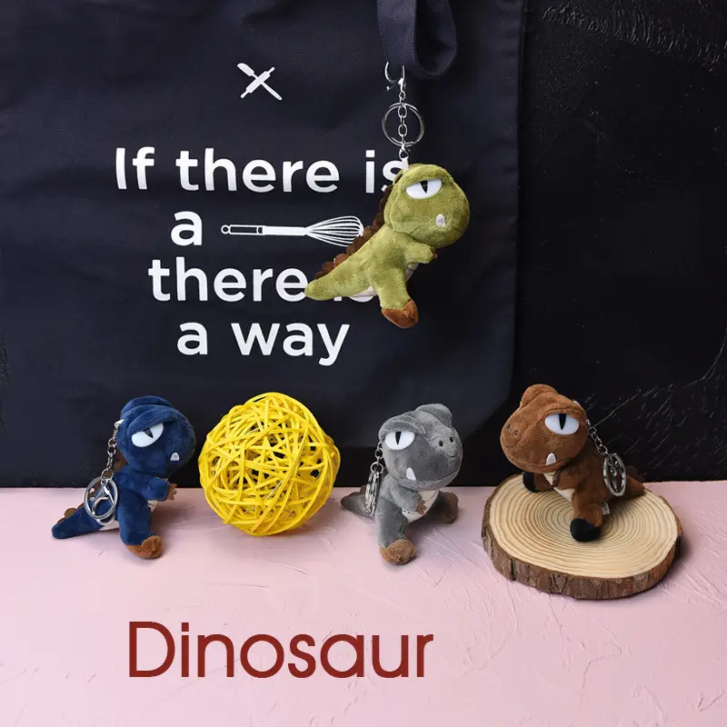 Cute Cartoon Animal Plush Toy Keychain Backpack Keychain Long Leg Frog Bear Lion Bread Dog Teddy Bear Expression Doll Cute Gift