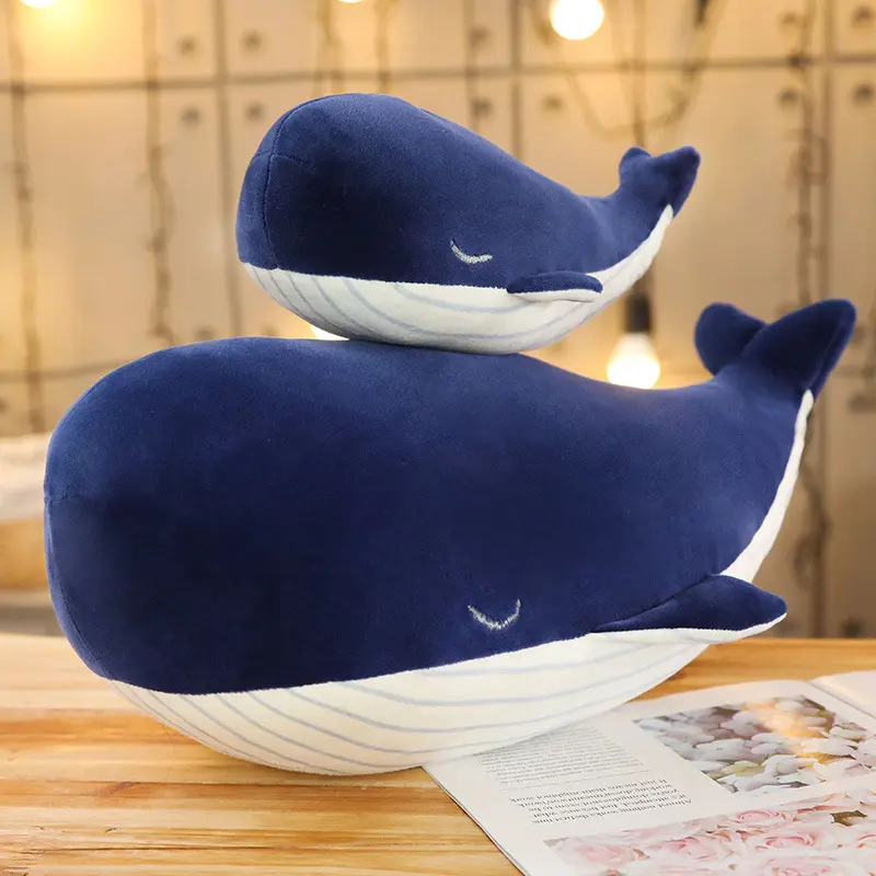 25CM-45CM Cartoon Super Soft Plush Toy Sea Animal Blue Whale Soft Toy Stuffed Animal Children birthday Gift