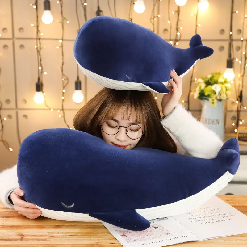 25CM-45CM Cartoon Super Soft Plush Toy Sea Animal Blue Whale Soft Toy Stuffed Animal Children birthday Gift