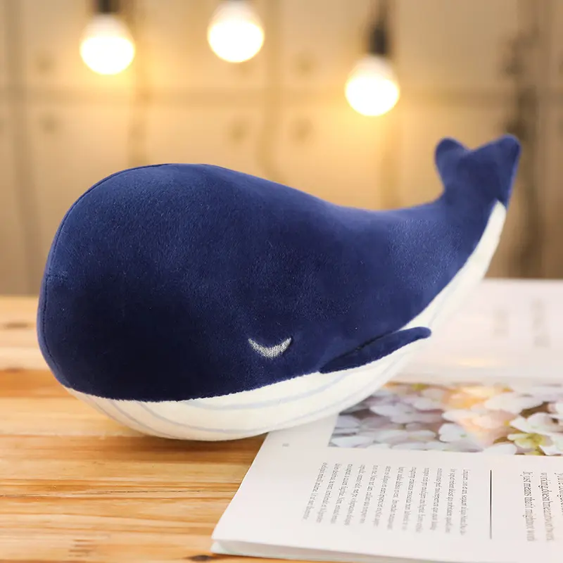 25CM-45CM Cartoon Super Soft Plush Toy Sea Animal Blue Whale Soft Toy Stuffed Animal Children birthday Gift
