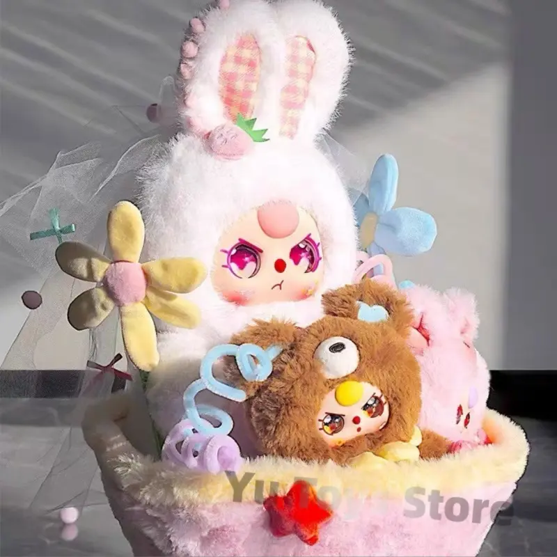 In Stock Baby Three 520 Rabbit Series Plush Doll Bouquet Babythree Cartoon Flowers Toys For Girls Children Holiday Gifts
