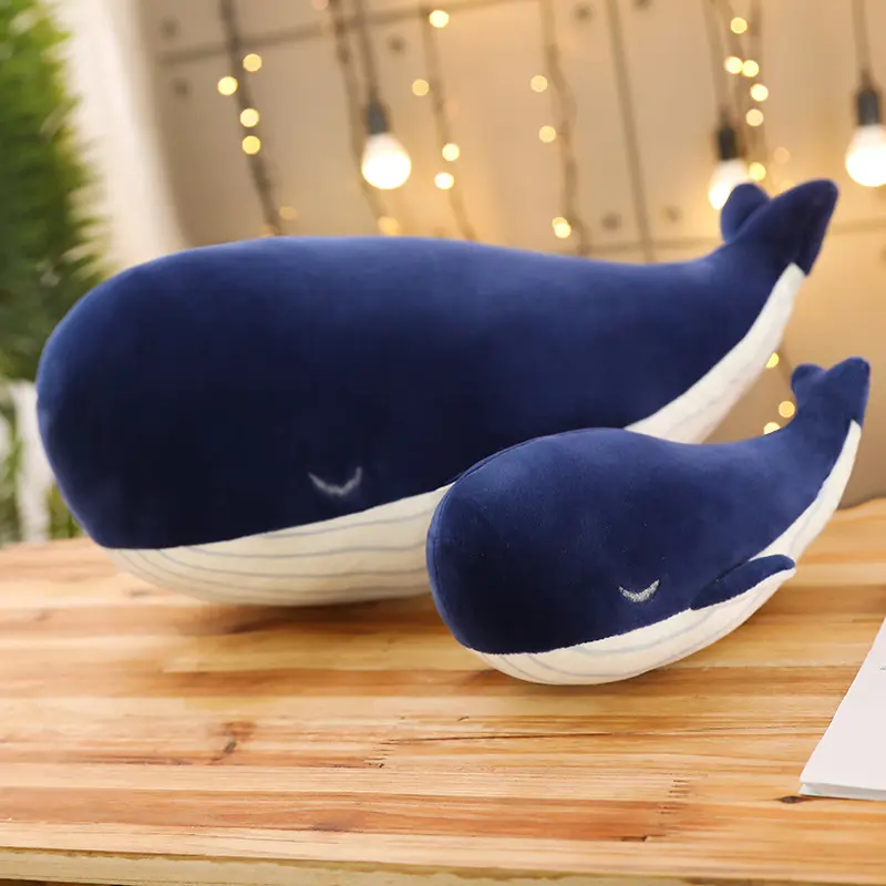 25CM-45CM Cartoon Super Soft Plush Toy Sea Animal Blue Whale Soft Toy Stuffed Animal Children birthday Gift