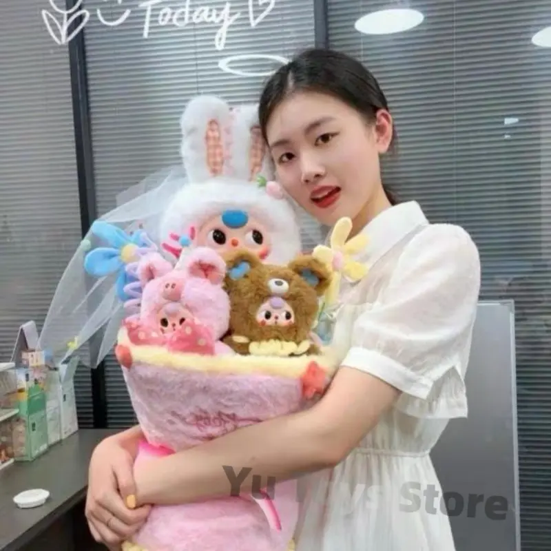 In Stock Baby Three 520 Rabbit Series Plush Doll Bouquet Babythree Cartoon Flowers Toys For Girls Children Holiday Gifts