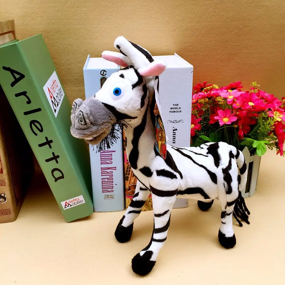 Babiqu Madagascar Plush Toys Madagascar Lion Giraffe Penguin Zebra Hippo Cute Gift for Kids Boys Super Quality