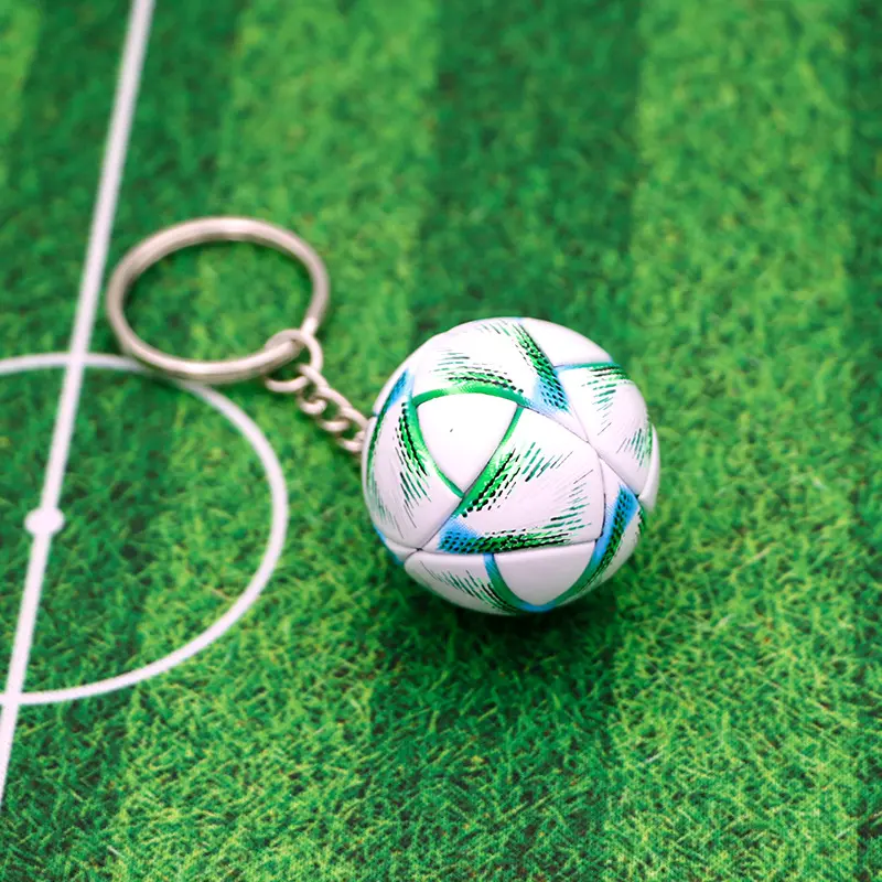 2022 European Fans Souvenir Boy Mini Football Imitation Leather Keychain Phone Fashion Pendant Keyring Exquisite Gift Kid Toys