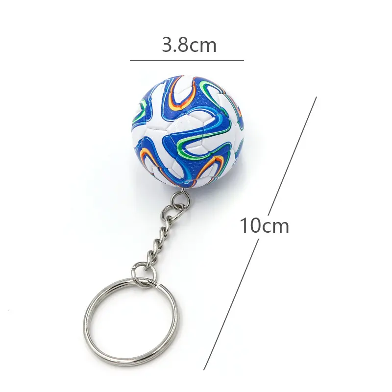 2022 European Fans Souvenir Boy Mini Football Imitation Leather Keychain Phone Fashion Pendant Keyring Exquisite Gift Kid Toys