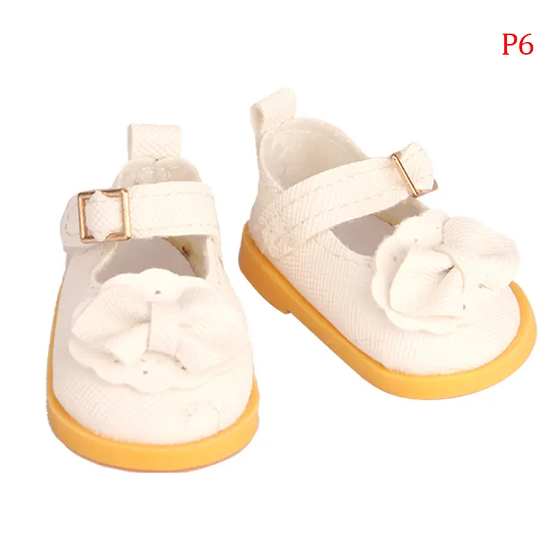 14inch PU Leather Bow Doil Doll Mini Shoes 5cm Sequin Wear For 20cm Toys American Dolls Girl's Gift